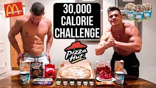 30000 Calorie Challenge  Bodybuilders VS Food  Epic Cheat Day [upl. by Htirehc]