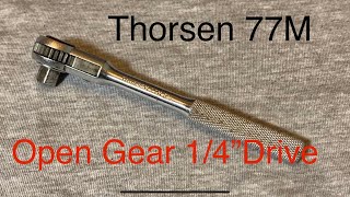 Thorsen 77M Open Gear Ratchet Overview And Review Vintage 14” Drive [upl. by Estrin]