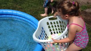 Paddling Pool Fun Day With water balloons [upl. by Buote666]