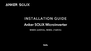 Anker SOLIX Microinverter  Installation Guide [upl. by Ellemrac813]