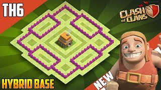 quotNEW BASEquot TH6 HYBRIDTROPHY Base 2018 COC Town Hall 6 TH6 Hybrid Base Design  Clash of Clans [upl. by Farly]