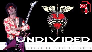 Bon Jovi  Undivided 🔴Bass Tabs  Notation ChamisBass chamisbass bonjovibass [upl. by Anirtap]