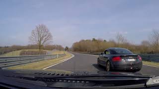 JUST FUN  BMW E36 325i vs Audi TT 18t  Nürburgring Nordschleife  Touristenfahrten 25032018 [upl. by Yttak]