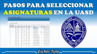 Cómo seleccionar ASIGNATURAS en plataforma UASD en línea [upl. by Ysdnyl459]