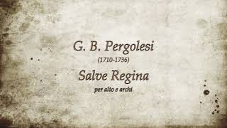 G B Pergolesi  Salve Regina in F minor [upl. by Nhojleahcim]