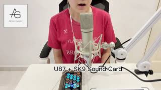 U87 Condenser Microphone  SK9 Sound Card Live [upl. by Gruber]