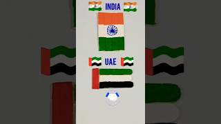 INDIA Flag🇮🇳amp UAE Flag🇦🇪  Ice cream stick Craft 🥰 shots painting flag india trending [upl. by Enrobyalc]