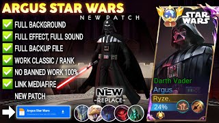 Script Skin Argus Star Wars Revamp  Darth Vader No Password  Full Effect Voice  Patch Terbaru [upl. by Irep]