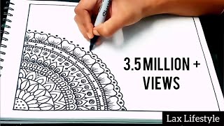 Art Therapy Series  1  Relaxing Mandala Art  laxlifestyle ❤ [upl. by Ilam837]