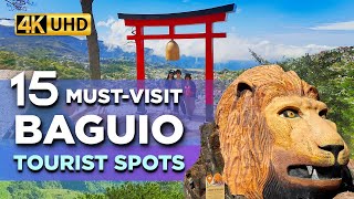 TOP 15 MustVisit Tourist Spots in BAGUIO Philippines UPDATED 🇵🇭【4K】 [upl. by Ellerd]