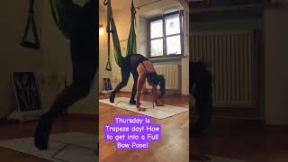 Thursday is Trapeze Day Watch how to get into the Full Bow Pose Thursday trapeze fullbow [upl. by Dnalyar]