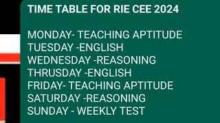 RIE CEE 2024  Live classes timings study materials mock tests [upl. by Eilzel785]