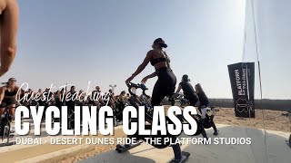 Travel Vlog  A full cycling class in the Dubai Dunes w THE PLATFORM STUDIOS [upl. by Ehcrop396]