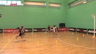 Netball Drill Three On Three Defending [upl. by Eittik]