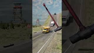 Cars amp School Buses vs Giant Hammer 7  BeamNGDrive [upl. by Venuti]