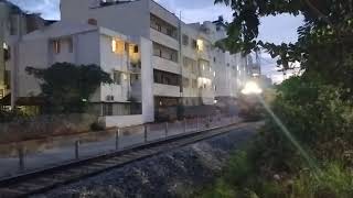 06277 KSR Bengaluru City Jn  Dharmapuri MEMU special crosses Kaggadasapura Railway gate [upl. by Ulita674]