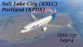 XPlane 10  PilotEdge  B733  KSLCKPDX  Leg 4  ASA715 [upl. by Bacchus]