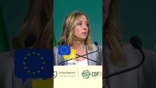 Giorgia Meloni COP28 must be a Turning Point Italy eudebates climate climatechange Meloni [upl. by Annaigroeg]