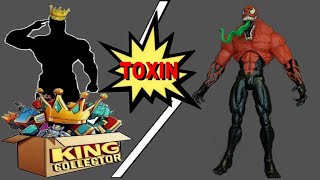 Custom Toxin Symbiote Marvel Legends Hasbro SpiderMan Retro Figure Quick Look Review [upl. by Rolat968]