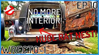 I found A HUGE RAT NEST in my Ghostbusters ECTO 1 Hearse ECTO1 BUILD EP 10 [upl. by Eugenio]