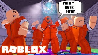 THROWING A PRISON PARTY IN ROBLOX JAILBREAK Jailbreak Party Update [upl. by Eaneg]