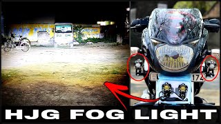 HJG Heavy POWER Fog Light for all Bike  Original HJG Fog Light Install  Pulsar Headlight Modified [upl. by Felton]