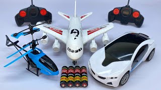 Best Flying Radio Control RC Helicopter amp 3D Light RC Car with a380 Model Airbus UnboxingTesting 😍 [upl. by Danice]