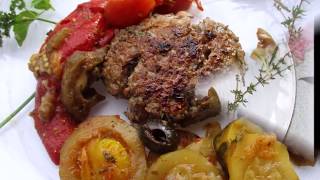 Recette de steaks de viande hachée  ratatouille cuisson à la plancha [upl. by Lednahs615]