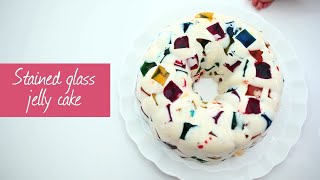 Stained glass jelly cake  Video recipe [upl. by Ezequiel885]