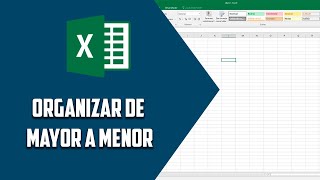 Organizar datos en excel de mayor a menor o menor a mayor [upl. by Selwyn54]