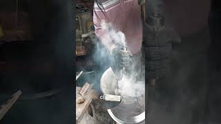 Blacksmithing skills forging axe handle Goodtools and machinery make work more faster [upl. by Eivad]