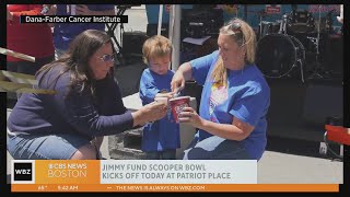 Annual Jimmy Fund Scooper Bowl kicks off at Patriot Place [upl. by Annauqaj651]