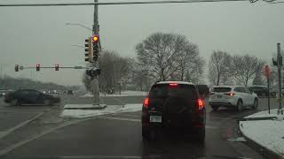 Schaumburg and Woodfield Mall to Chicago I90 Highway Snow Drive No Talk No Music ASMR [upl. by Aniluj406]