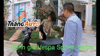 Trắng Auto đánh giá chi tiết Vespa Sprint Notte  Đối thủ của Honda SH [upl. by Ahsiaa]