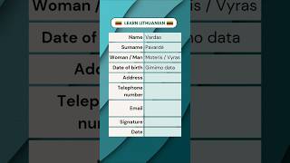 Personal Details  Learn Lithuanian [upl. by Letch979]