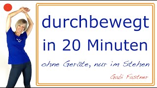 💫durchbewegt in 20 Minuten  ohne Geräte im Stehen [upl. by Rexfourd]