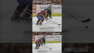 Richard Zednik takes the lead vs Blues 13012004 420CH gohabsgo montrealcanadiens nhl [upl. by Cavuoto]