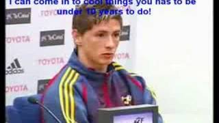 Fernando Torres Interview funny [upl. by Leisha]