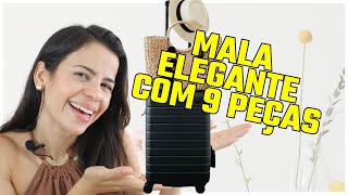 COMO MONTAR UMA MALA DE VIAGEM ELEGANTE COM POUCAS PEÇAS  guarda roupa inteligente  Raisa Brito [upl. by Yekcim]