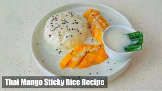 How To Make Thai Mango Sticky Rice  මැන්ගෝ ස්ටිකී රයිස් රෙසිපිය Thai Vegan Desserts Recipe  Bhagi [upl. by Guildroy]