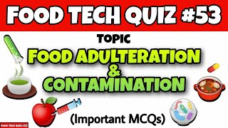 Food Adulteration amp Contamination  Important MCQs [upl. by Arimihc740]