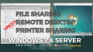 UNCUT Windows 7 amp Windows Server  File Sharing Remote Desktop Connection Printer Installation [upl. by Tessil593]