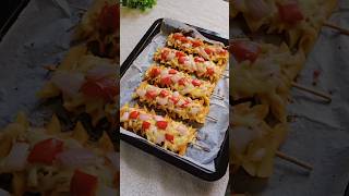 Pizza Pasta Sticks Recipe  New Snacks Recipe  Cheesy Pasta Sticks  Eras Kitchen shorts food [upl. by Eivol894]