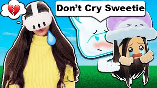 CRYING In Front Of My CRUSH😢💔 PRANK Roblox Vr Hands [upl. by Alard]