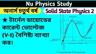 সলিড২ টার্নেল ডায়োডের VI বৈশিষ্ট্য লেখ  honours 4th year solid state physics 2  Nu physics study [upl. by Einniw]