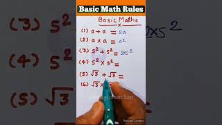 Basic Math Rules 🔥maths basicmaths shorts trending magicmathsp [upl. by Uhn663]