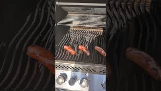 authentic German sausage on the BBQ [upl. by Yuhas]