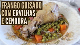 Como fazer frango guisado com ervilhas e cenoura  Food From Portugal [upl. by Yrome]