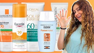 TOP 5 Protetores Solares para Peles Oleosas e com Acne que você vai ADORAR usar [upl. by Cochran]