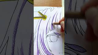 Drawing Akane Kurokawa💙 VS Kana Arima❤️ part 1 oshinoko shorts anime akanekurokawa kana [upl. by Amilah]